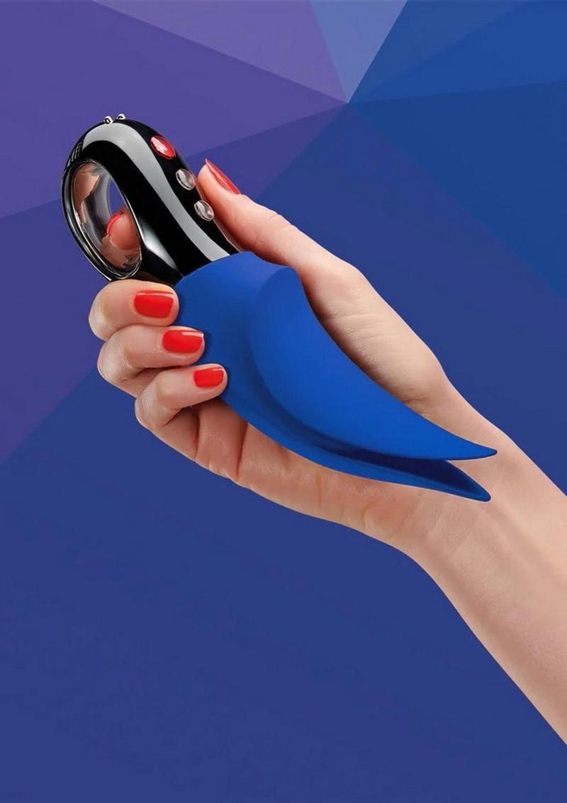 Volta Silicone Vibrating Stimulator - Blue/Sapphire