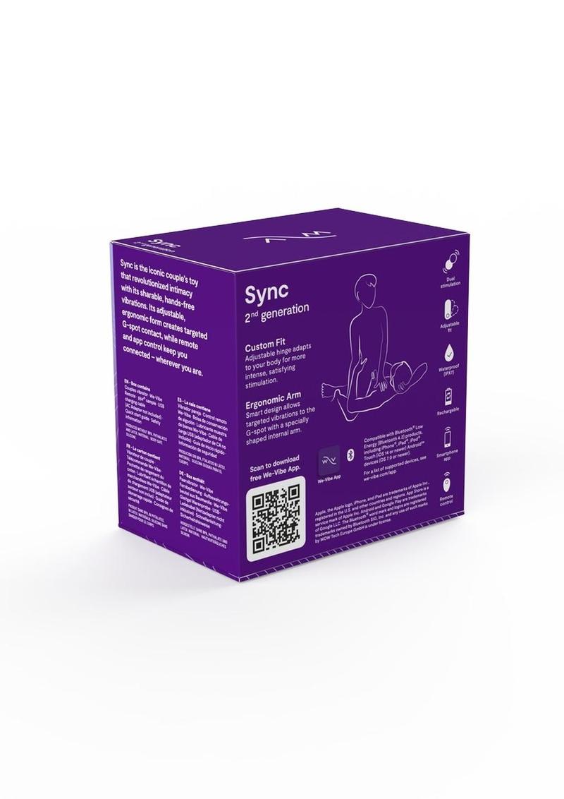 We-Vibe Sync Rechargeable Silicone Couples Vibrator with Remote Control - Purple