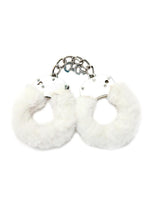 WhipSmart Furry Cuffs with Eye Mask - White