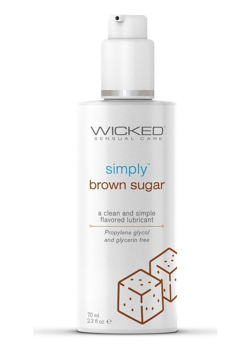 Wicked Simply Water Based Flavored Lubricant 2.3oz - Brown Sugar