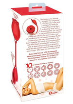 Wild Rose and Bullet Rechargeable Silicone Clitoral Stimulator with Suction - Red