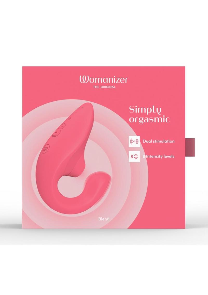 Womanizer Blend Rechargeable Silicone Vibrator with Clitoral Stimulator - Vibrant