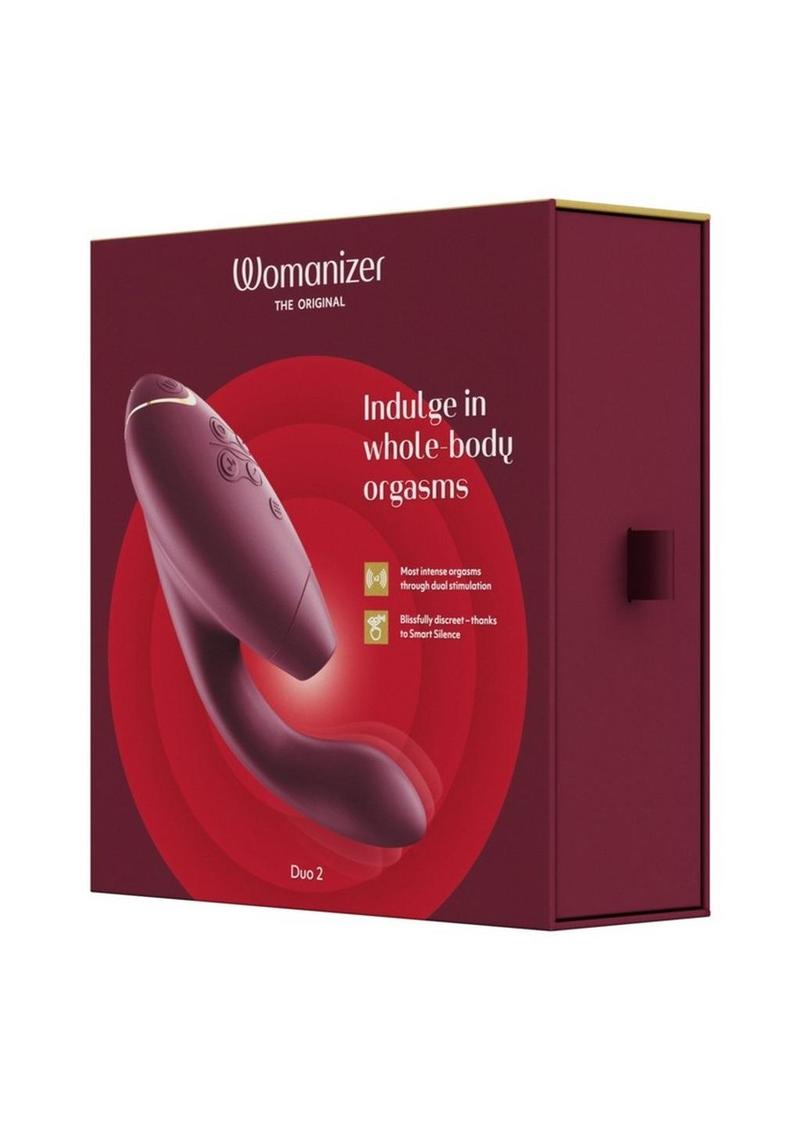 Womanizer Duo 2 Silicone Rechargeable Clitoral and G-Spot Stimulator