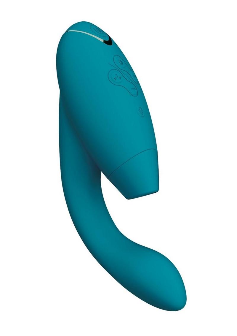 Womanizer Duo 2 Silicone Rechargeable Clitoral and G-Spot Stimulator - Green/Petrol