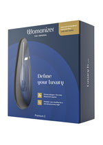 Womanizer Premium 2 Rechargeable Silicone Clitoral Stimulator - Blue/Blueberry