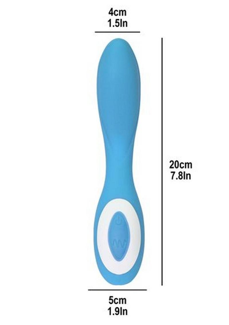 Wonderlust Serenity Rechargeable Silicone Vibrator - Blue