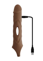 Zero Tolerance Big Boy Extender Rechargeable Silicone Penis Extension with Remote - Chocolate