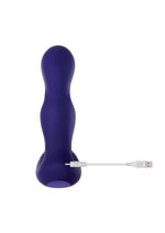 Zero Tolerance The Rocker Rechargeable Silicone Vibrating Prostate Massager with Remote Control - Navy Blue/Purple