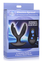 Zeus Electro-Spread 64x Vibrating and E-Stim Silicone Rechargeable Butt Plug with Remote Control