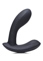 Zeus Vibrating and E-Stim Silicone Rechargeable Prostate Massager with Remote Control - Black